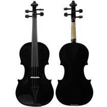 Violino Iniciante Preto 4/4 Completo Madeira Laminada