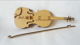 Violino Instrumentos Musicais Quebra Cabeça Em Mdf