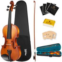 Violino Mendini de Cecilio Solid Wood de 14 polegadas para iniciantes