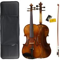 Violino Orquezz Strad 4/4 Oficina Madeira Maciça com Estojo Arco e Breu Ajustado por Luthier Z2540I