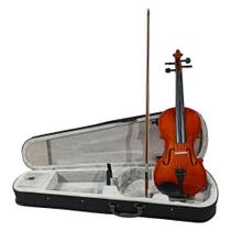 Violino Tamanho 44 Arco Madeira com Breu Cavalete Estojo Luxo