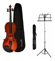 Violino Vivace Mozart Mo44 4/4 + Estante Partitura Completo