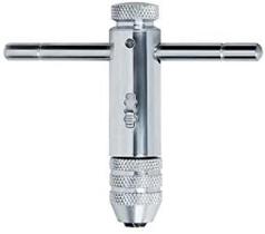 Vira Macho Tipo T M5 a M12 com Catraca Cromado Vermelho