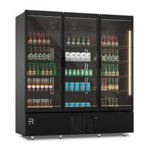 Visa Cooler Premium Extra Frio 3 Portas Vidro Aquecido Inverter Preto/Preto VCEFPR3P 220V - Refrimate