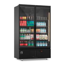 Visa Cooler Premium Multiuso 2 Portas Vidro Aquecido Inverter Preto/Preto VCMPR2P 220V - Refrimate