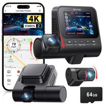 Visão noturna Dash Cam Jzones de 3 canais 4K+1080P GPS HDR Visão noturna Dash Cam Jzones de 3 canais 4K+1080P GPS HDR