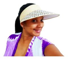 Viseira Aberta Aba Grande - Creme