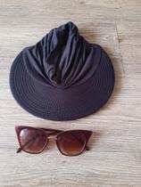 Viseira bandana de praia tamanho unico Preta Viseira bandana de praia tamanho unico Preta
