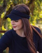 Viseira beach uv acompanha necessaire - preta