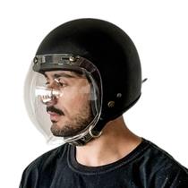 Viseira Bolha Capacete Aberto Cafe Racer Custom Vintage hd