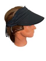 Viseira Boné Esportivo Turbante Feminina Verão cor Preto