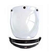 Viseira C/ Flip Capacete Moto Bolha Bubble Custom Anti Risco
