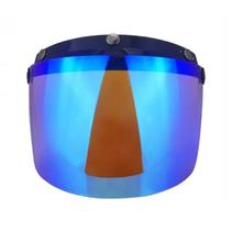 Viseira C/ Flip Capacete Moto Bolha Bubble Custom Camaleão Viseira C/ Flip Capacete Moto Bolha Bubble Custom Camaleão