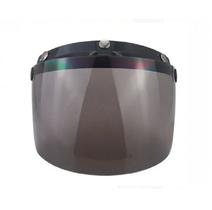 Viseira C/ Flip Capacete Moto Bolha Bubble Custom Fumê Viseira C/ Flip Capacete Moto Bolha Bubble Custom Fumê