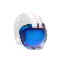 Viseira Capacete Aberto Bolha Bubble Azul Dia e Noite