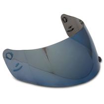 Viseira Capacete EBF E0X New Spark 2.2mm Azul Proteção Raios UV Policarbonato Antirrisco Iridium - Polivisor