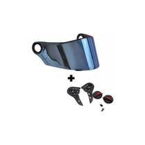 Viseira Capacete Ls2 Ff358 Azul Iridium Mais Kit Reparo Poli Viseira Capacete Ls2 Ff358 Azul Iridium Mais Kit Reparo Poli
