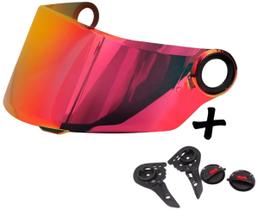 Viseira capacete ls2 ff358 fw3 revo rosa dourada + reparo