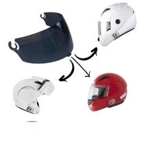 Viseira Capacete Moto EBF E8 Robocope Fumê Polivisor Viseira Capacete Moto EBF E8 Robocope Fumê Polivisor
