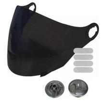 Viseira Capacete New Liberty 3 Fumê Mais Reparo Adesivo Prata Viseira Capacete New Liberty 3 Fumê Mais Reparo Adesivo Prata
