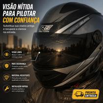 Viseira Capacete New Liberty 4 5 Fume Policarbonato 2mm Viseira Capacete New Liberty 4 5 Fume Policarbonato 2mm