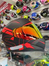 Viseira Capacete Norisk Ff391 Ff389 Razor Revo Vermelha