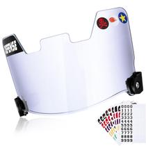 Viseira de capacete de futebol Copkim Universal com adesivos e clipes