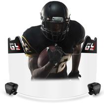 Viseira de futebol GY Football Helmet Viseira transparente para jovens e adultos