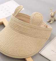 Viseira de palha infantil para protecao sol piscina e praia Viseira de palha infantil para protecao sol piscina e praia