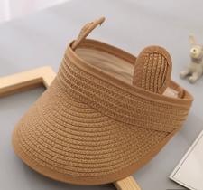 Viseira de palha infantil para protecao sol piscina e praia Viseira de palha infantil para protecao sol piscina e praia