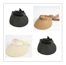 Viseira De Praia Femenina Entrasado Ilhós E Laço Moda Verao