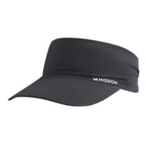 Viseira de resfriamento MISSION Black Unissex Fit Lightweight UPF 50 Viseira de resfriamento MISSION Black Unissex Fit Lightweight UPF 50