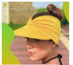 Viseira Dupla Face Proteção Solar Uv50+ Turbante Feminino Bone Piscina Moda Praia 2 Cores Verão - Easy Produções