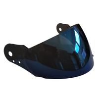 Viseira espelhada anti risco capacete mixs mx2 e gladiator azul iridium