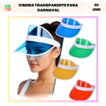 Viseira Fashion Transparente para Carnaval e Verão (1 Und) - YA Variedades