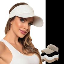 Viseira Feminina Verão Esportiva Fitness Respirável CROCHÊ Caminhada 881 - IRON