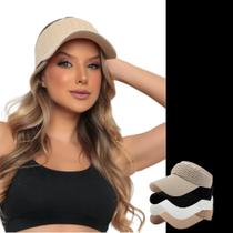 Viseira Feminina Verão Esportiva Fitness Respirável CROCHÊ Caminhada 881 Viseira Feminina Verão Esportiva Fitness Respirável CROCHÊ Caminhada 881