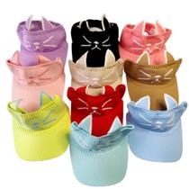 Viseira Infantil Juvenil Chapéu personagem gatinho cores diversas