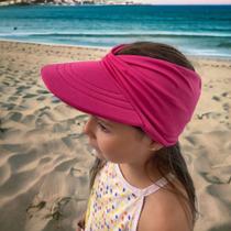 Viseira Infantil Turbante Infanto Juvenil Praia Verão Cores Proteção Uv50+