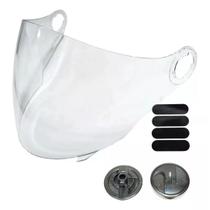 Viseira New Liberty 3 Cristal Mais Reparo Adesivo Preto Viseira New Liberty 3 Cristal Mais Reparo Adesivo Preto