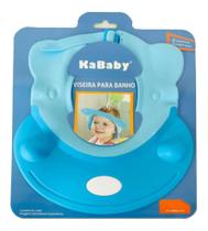 Viseira para Banho Protege Olhos e Ouvidos Lavar a Cabeça do Bebê sem Lágrimas Azul Kababy