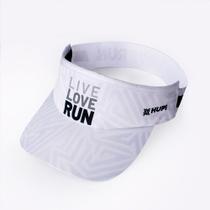 Viseira Para Corrida HUPI Live Love Run Branca