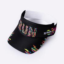Viseira Para Corrida HUPI Run Colors Preta Viseira Para Corrida HUPI Run Colors Preta