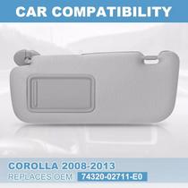 Viseira Sunshade Lado Esquerdo para Toyota Corolla 2008-2013