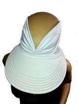 Viseira Turbante Com Proteção solar 50+ (Branco)