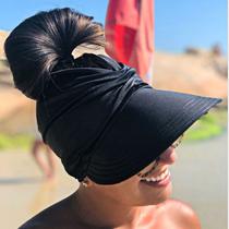 Viseira Turbante com Proteção UV 50+ Preto Viseira Turbante com Proteção UV 50+ Preto