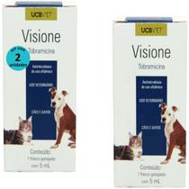 Visione Colírio Tobramicina 5ml Para Cães e Gatos ucbvet Kit Com 2 Visione Colírio Tobramicina 5ml Para Cães e Gatos ucbvet Kit Com 2