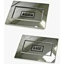 Visor água e luz em aço inox espelhado para muro ou portão Visor água e luz em aço inox espelhado para muro ou portão