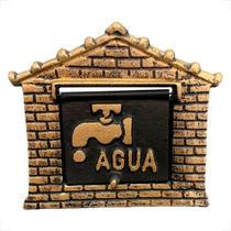 Visor de agua tipo casinha aluminio ouro