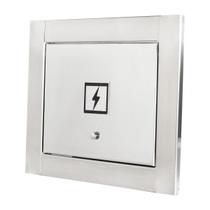 Visor de luz energia em inox escovado Design moderno clean